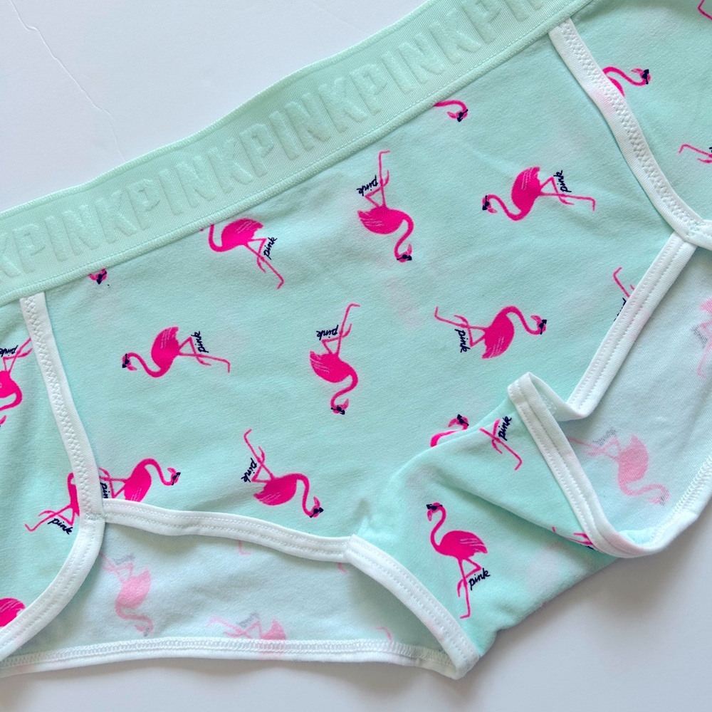 Pink Victoria’s Secret Deadstock boy-short boxer panty mint green and neon pink